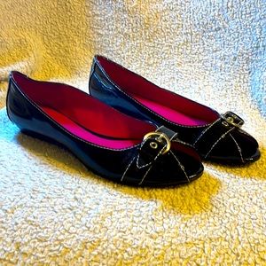 LOFT black patent flats